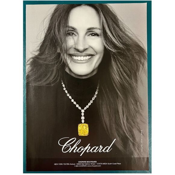 Chopard Jewelry Julia Roberts Necklace 2023 Magazine Print Ad - Picture 1 of 3